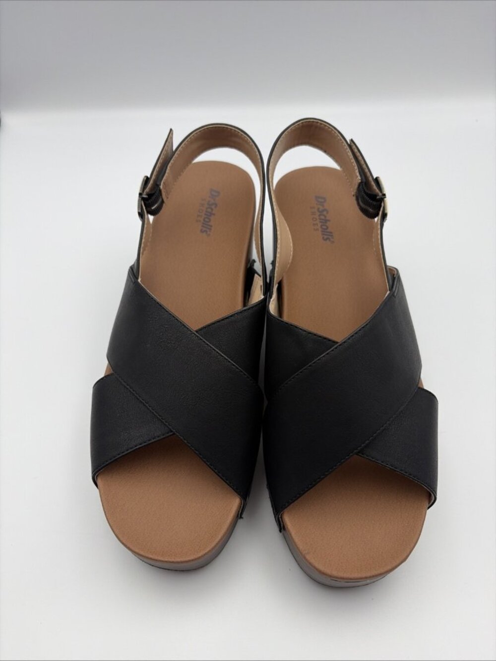 Dr. Scholl’s Women’s 9.5 Black Wedge Platform Slingback Sandals Studded WESLEE - Picture 3 of 8
